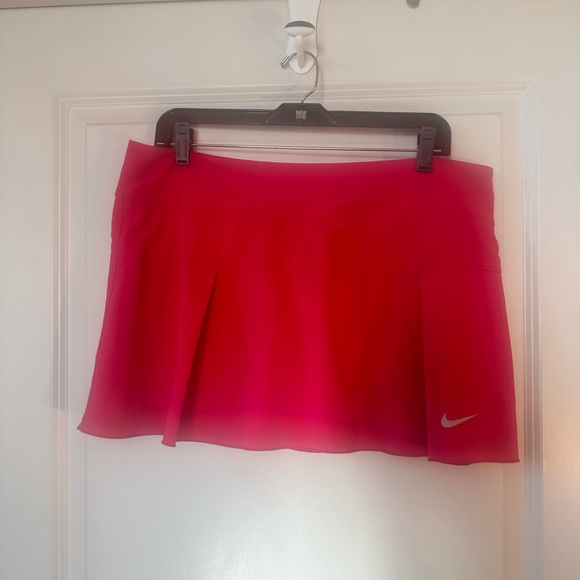 NIKE Court Magenta Pink Baseline Pleated Attached Shorts Ultra Mini Skirt,Large - Picture 6 of 13